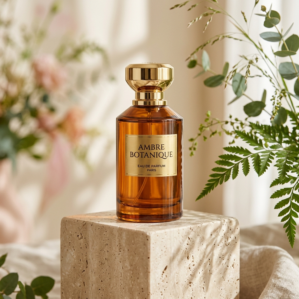 Kreoto AI Ecommerce Content Studio - 4K Luxury Perfume Packshot for Shopify